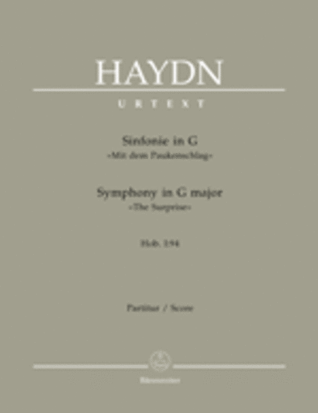 Symphony, No. 94 G major Hob. I:94 'The Surprise'