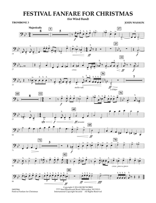 Festival Fanfare for Christmas (for Wind Band) - Trombone 3