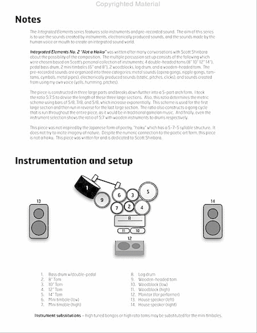 Integrated Elements No. 2 - Not a Haiku Percussion scores gallery preview page 3
