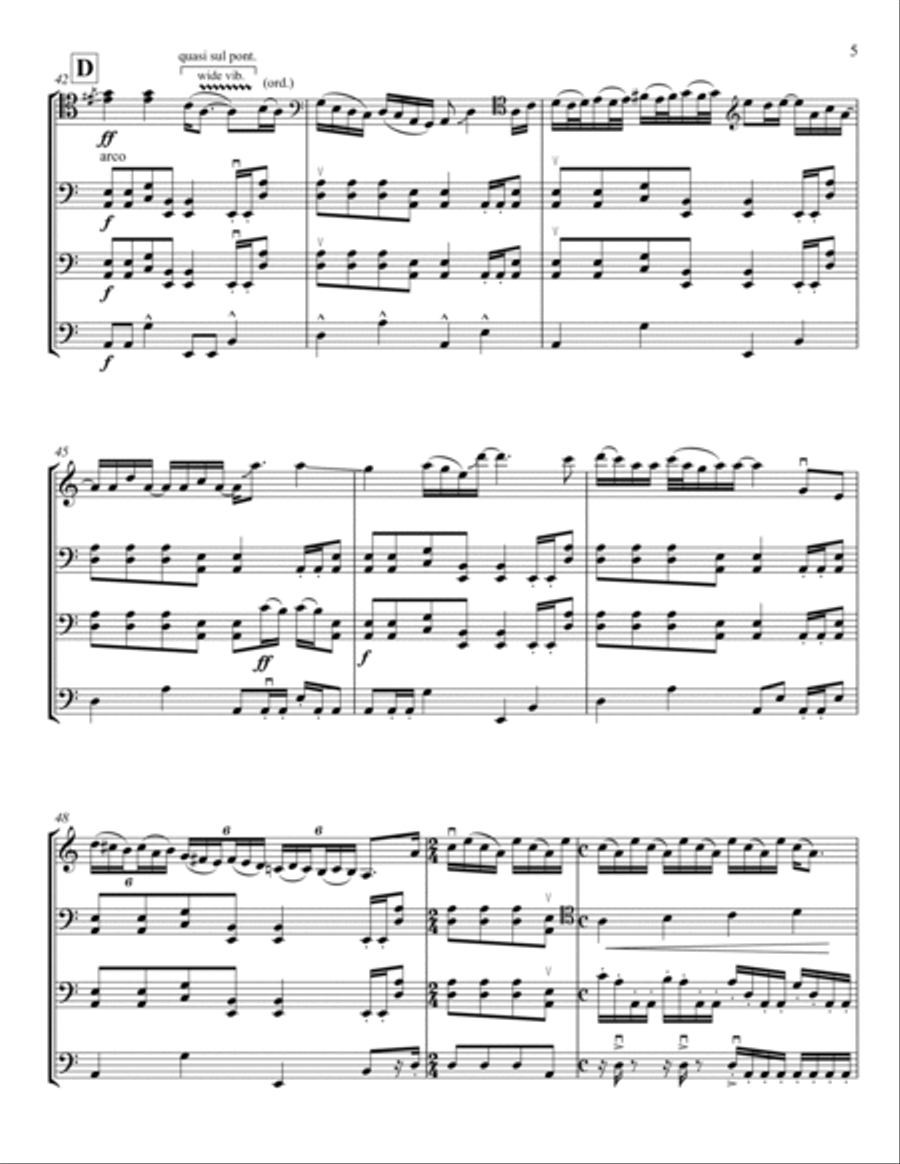 The Unforgiven String Quartet scores gallery preview page 5