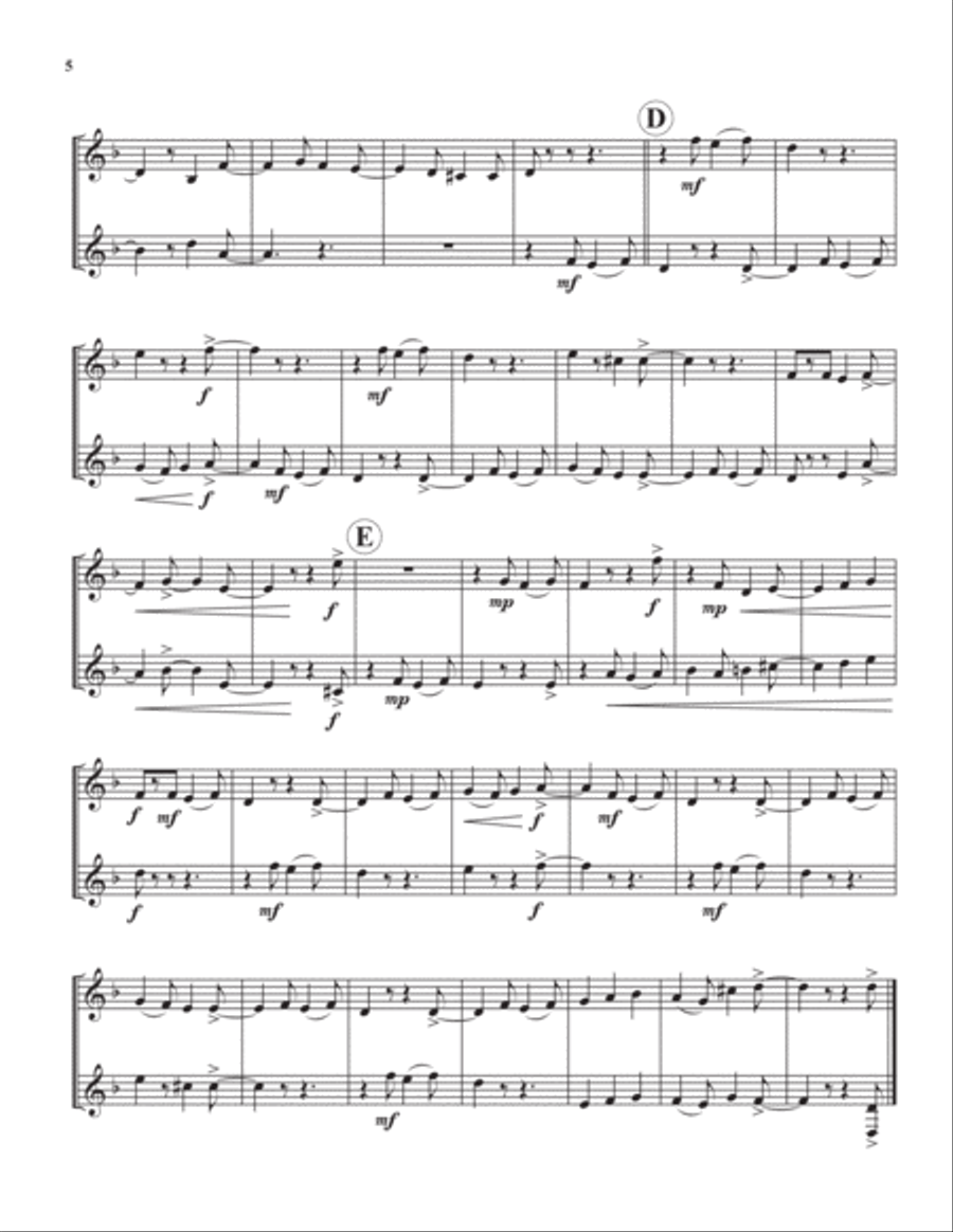 Five Duos for Horn Five Duos for Horn Brass Duet scores gallery preview page 6