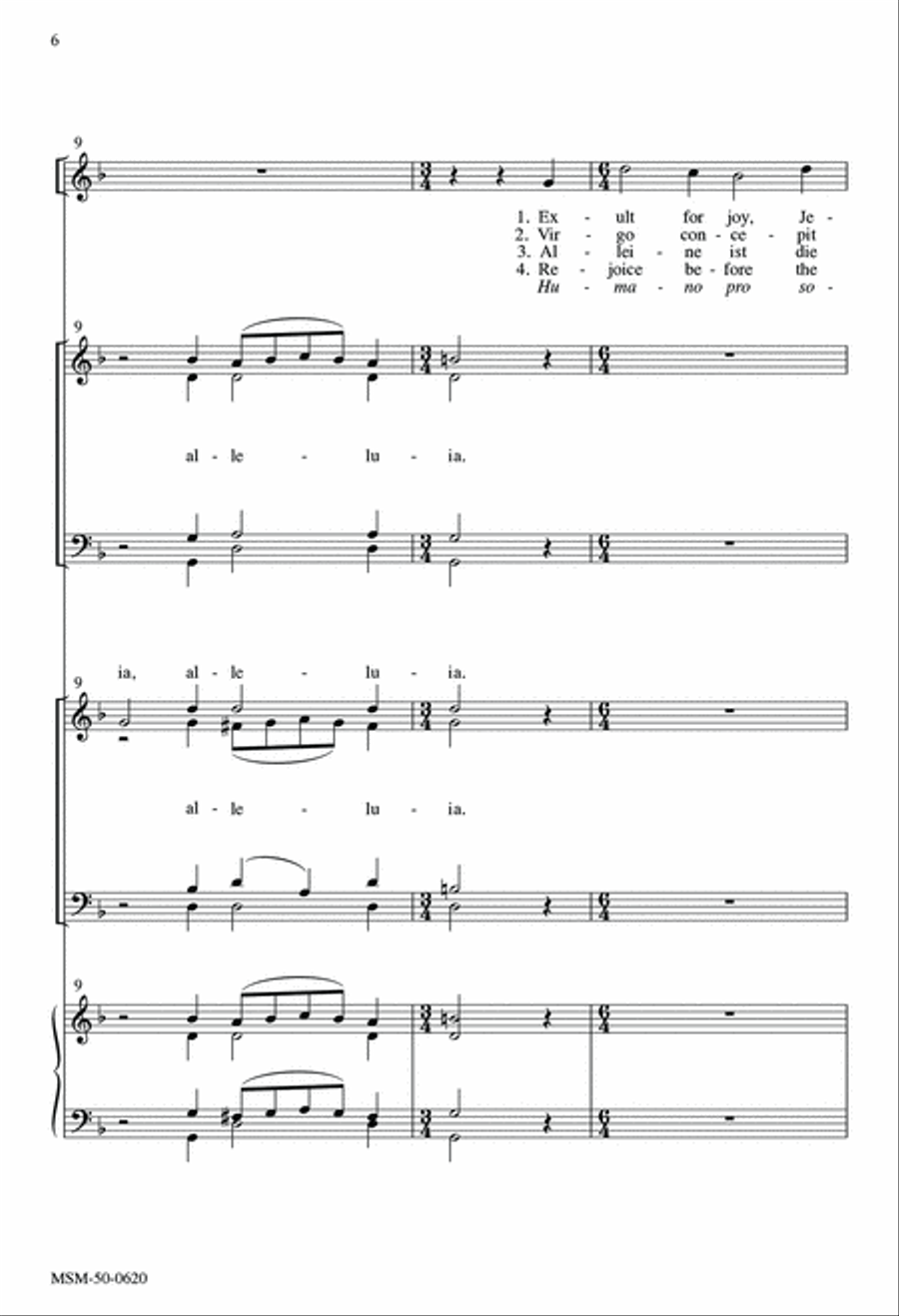 Puer natus in Bethlehem and Surrexit Christus hodie 4-Part scores gallery preview page 6