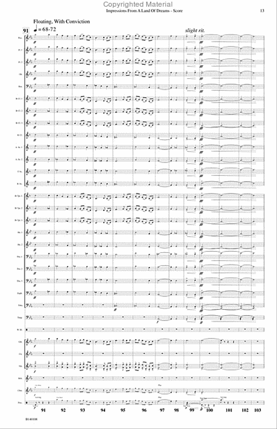 Impressions From A Land of Dreams Concert Band scores gallery preview page 14