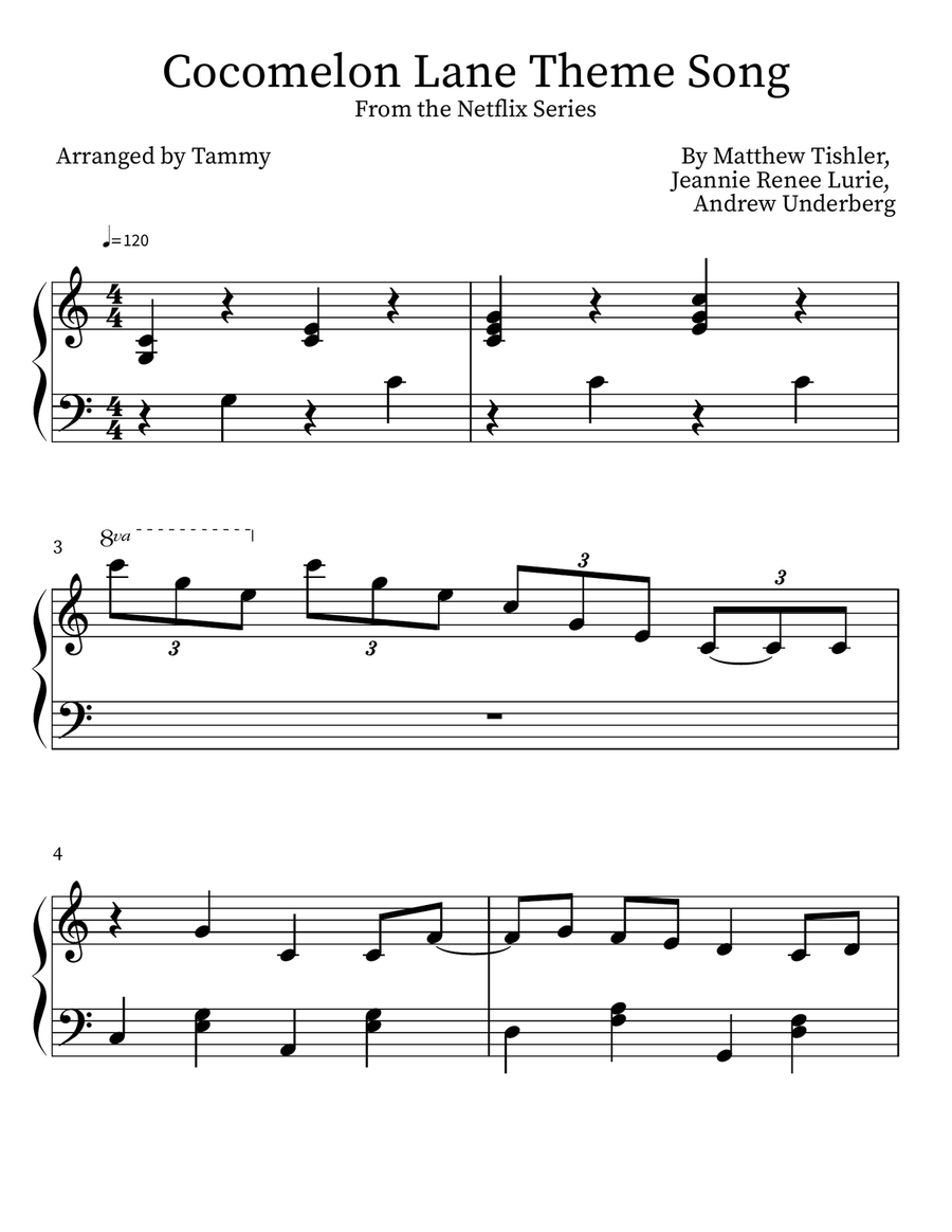 Cocomelon Lane Theme Song Easy Piano scores gallery preview page 2