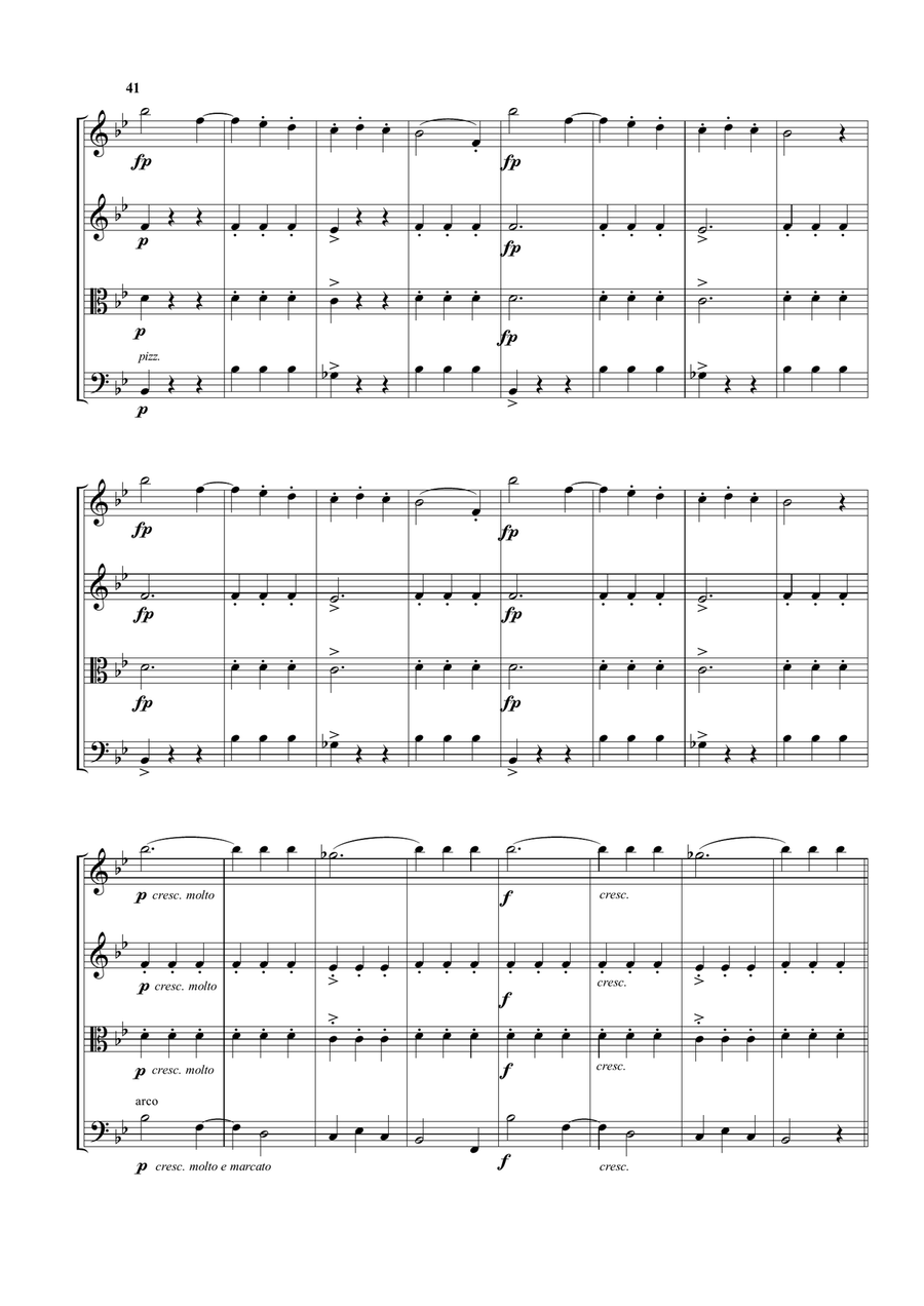 Slavonic Dances No. 8 Op. 46 for String Quartet String Quartet scores gallery preview page 3