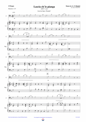 Book cover for Lascia ch´io pianga (Handel)