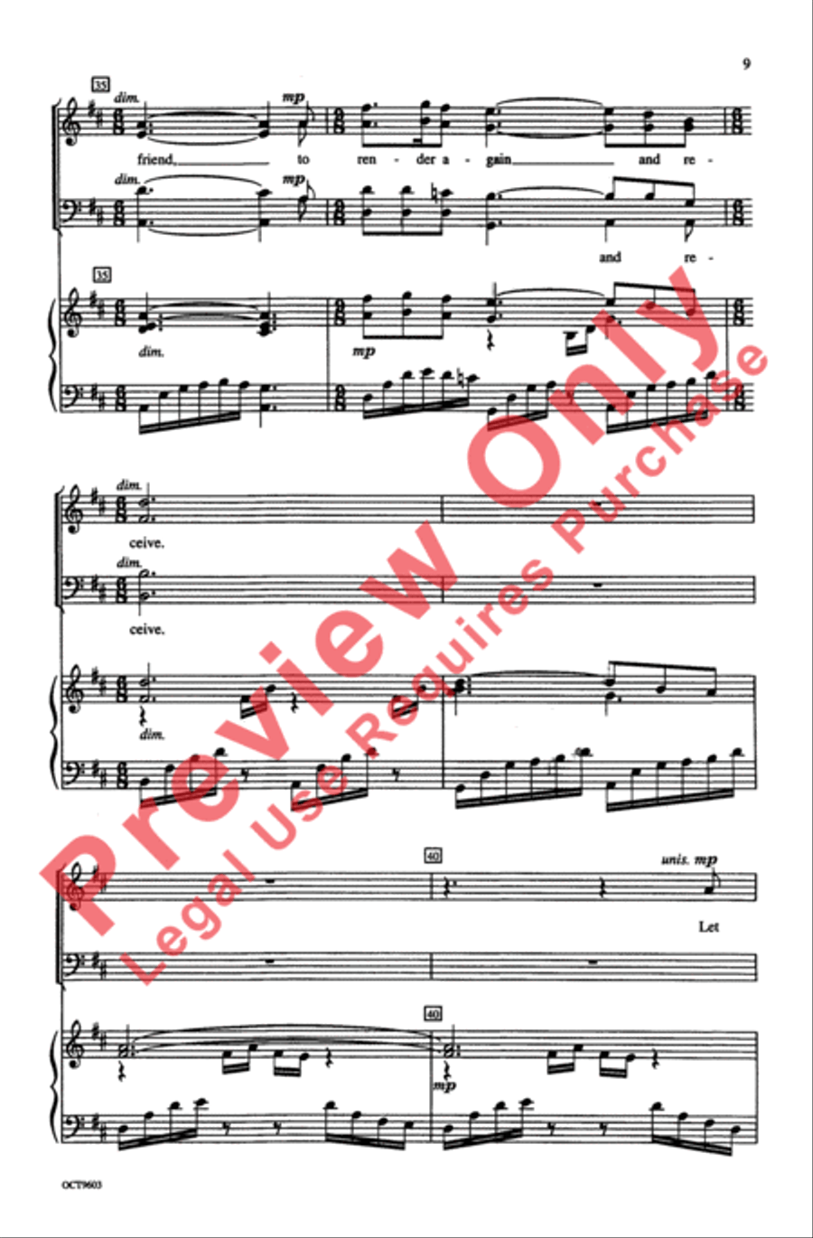 Let Beauty Awake 4-Part scores gallery preview page 8