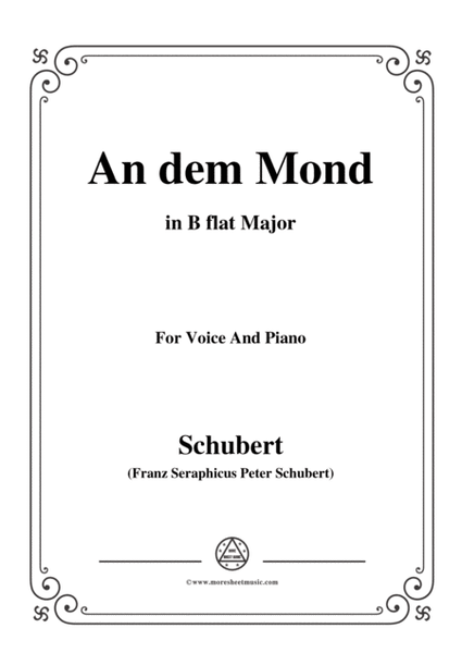 Schubert-An den Mond(To The Moon),D.468,in B flat Major,for Voice&Piano image number null