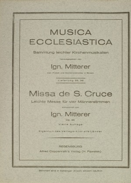 Missa de S. Cruce