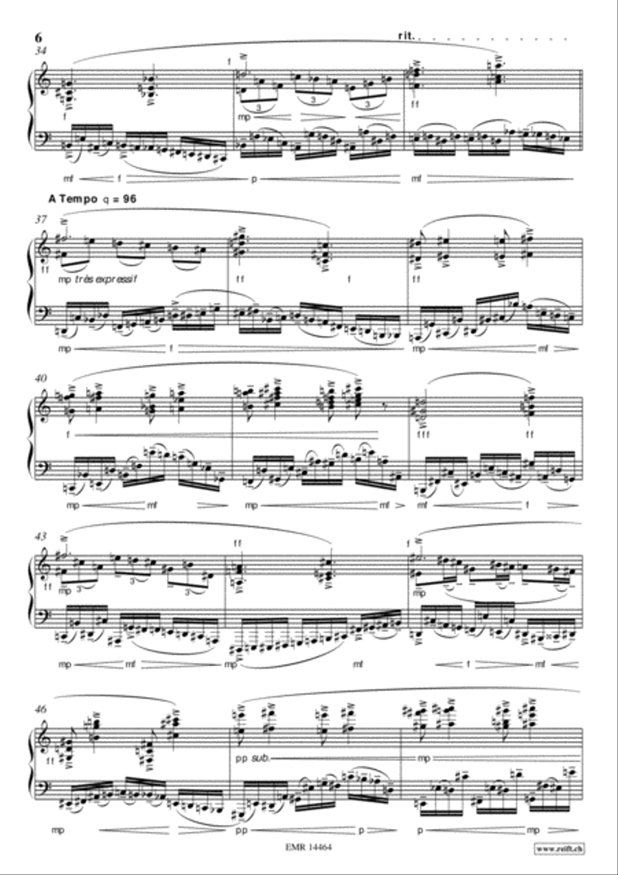 Ballade No. 2 Piano Solo scores gallery preview page 6