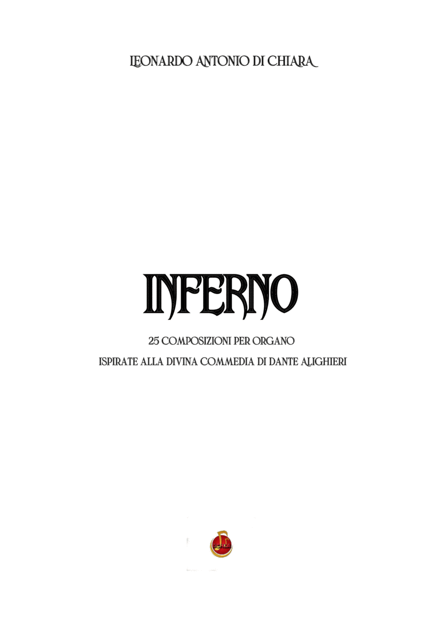 Inferno 25 composizioni ispirate alla Divina Commedia di Dante Organ Solo scores gallery preview page 1