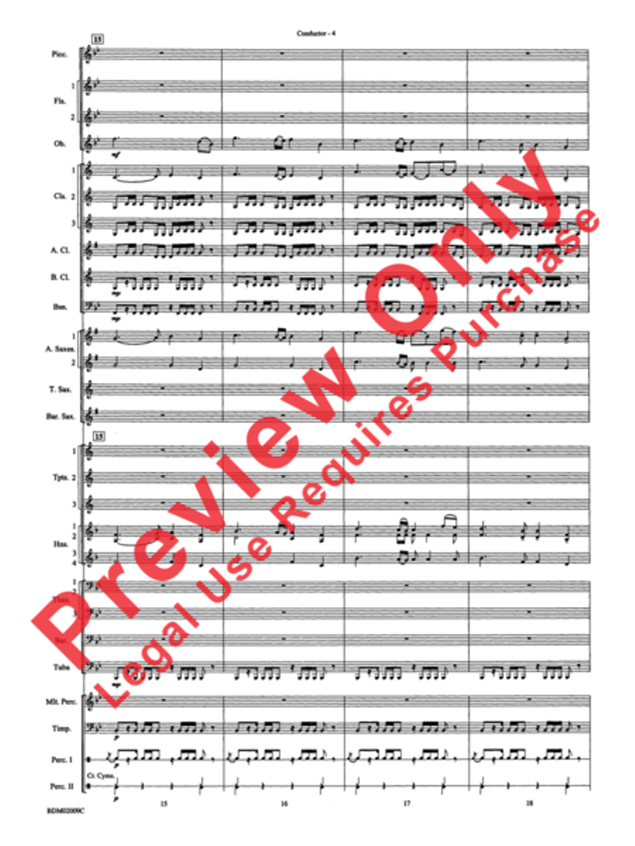 Thine Alabaster Cities Gleam (A Message of Hope for America) Concert Band scores gallery preview page 6