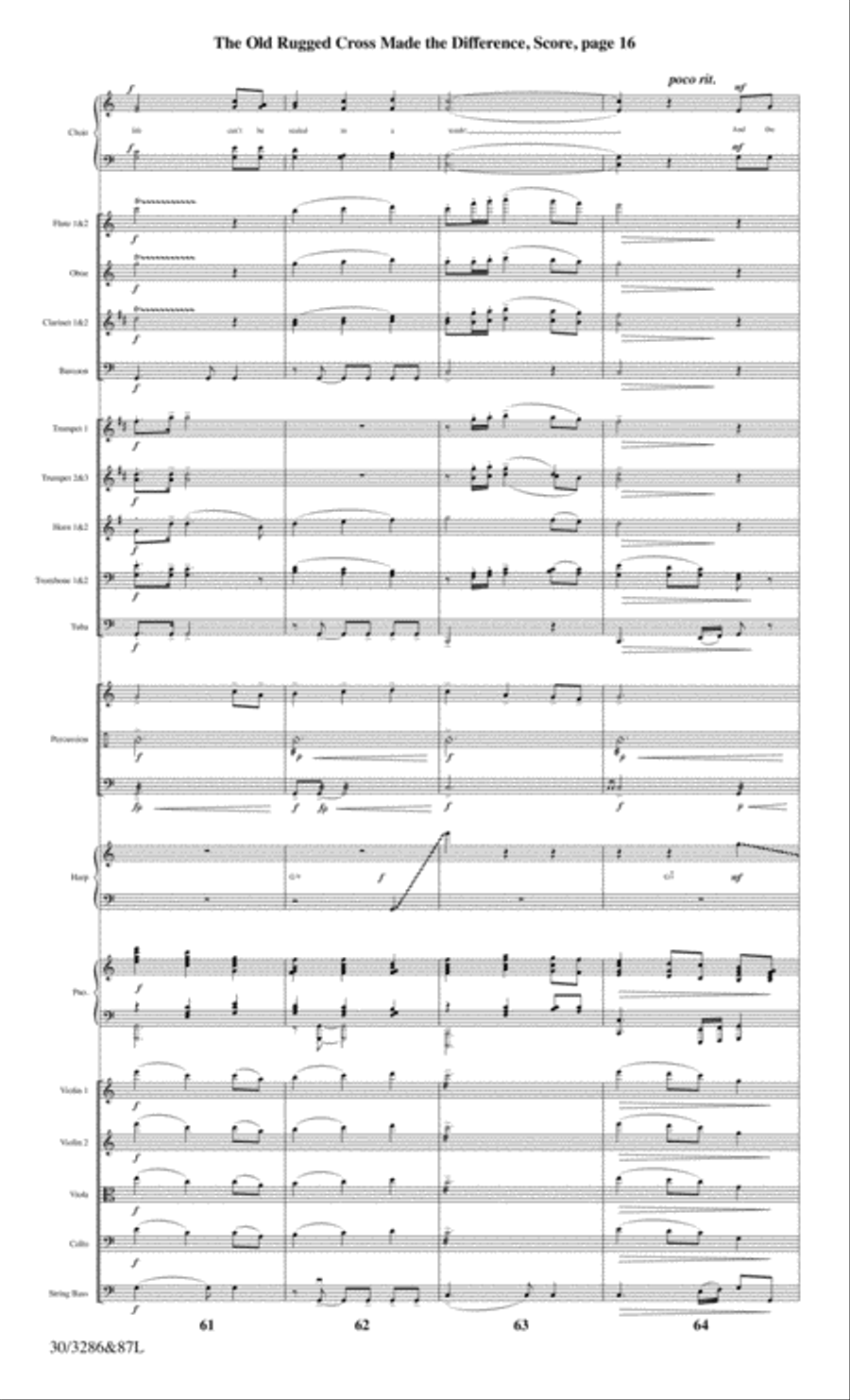 The Old Rugged Cross Made the Difference - Orchestral Score and Parts Choir scores gallery preview page 19