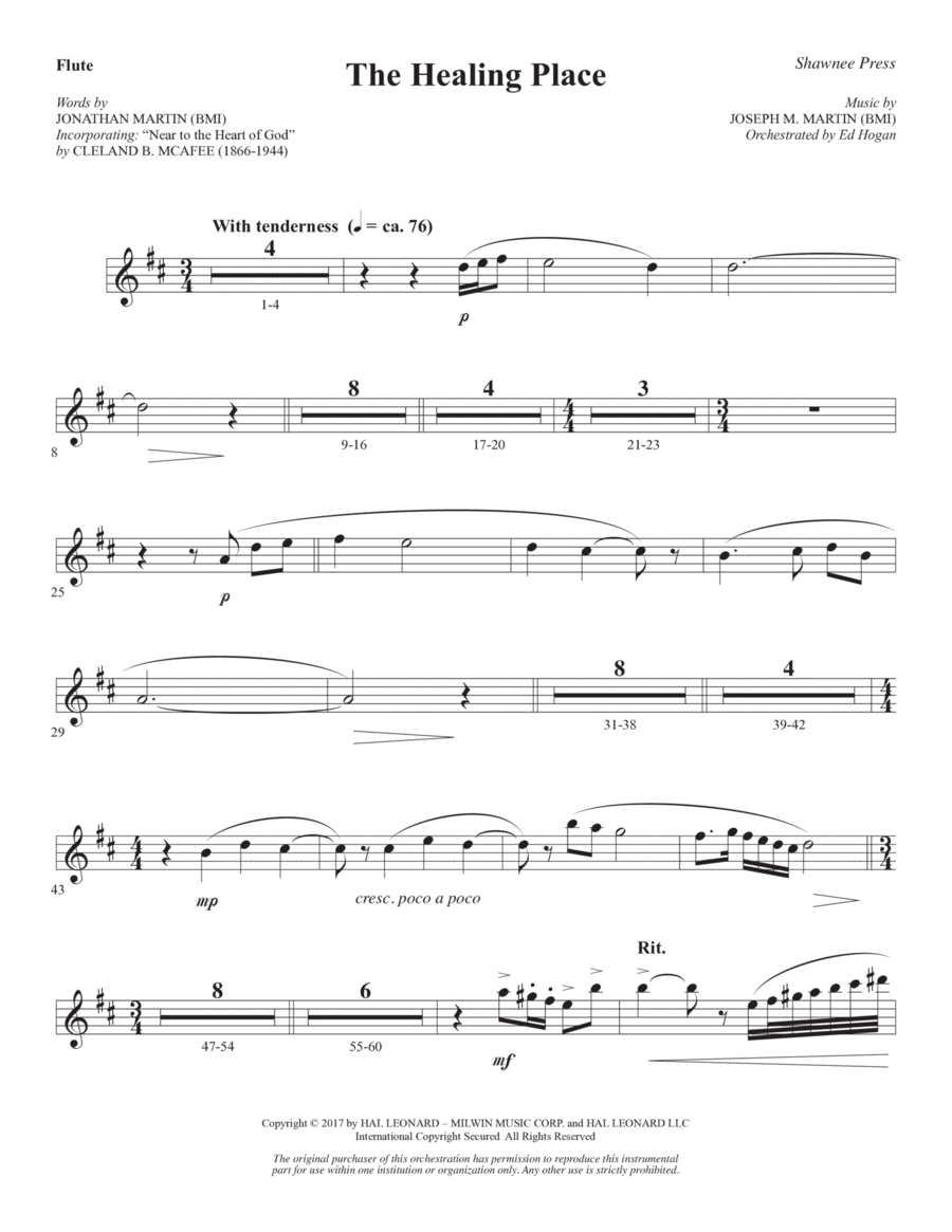 The Healing Place - Flute Choir scores gallery preview page 1
