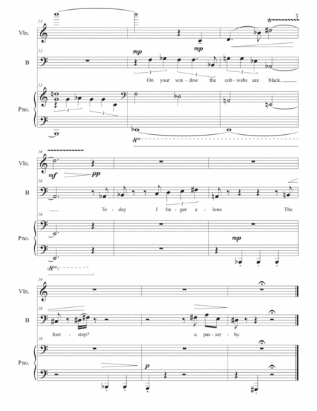 Others: Songs on Tanka by Jun Fujita for Baritone, Violin, and Piano [Score and Part] image number null