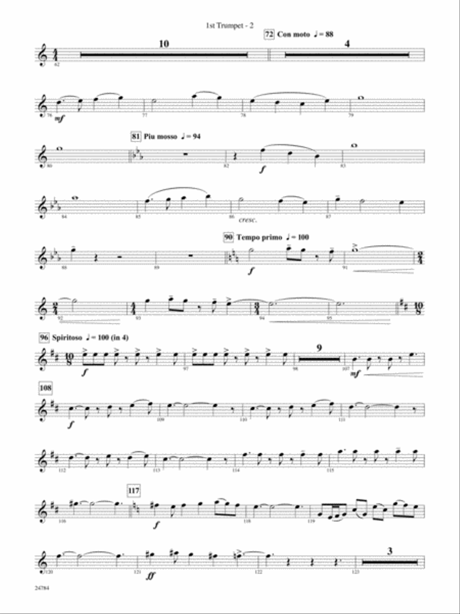 Heritage: 1st B-flat Trumpet Concert Band scores gallery preview page 2
