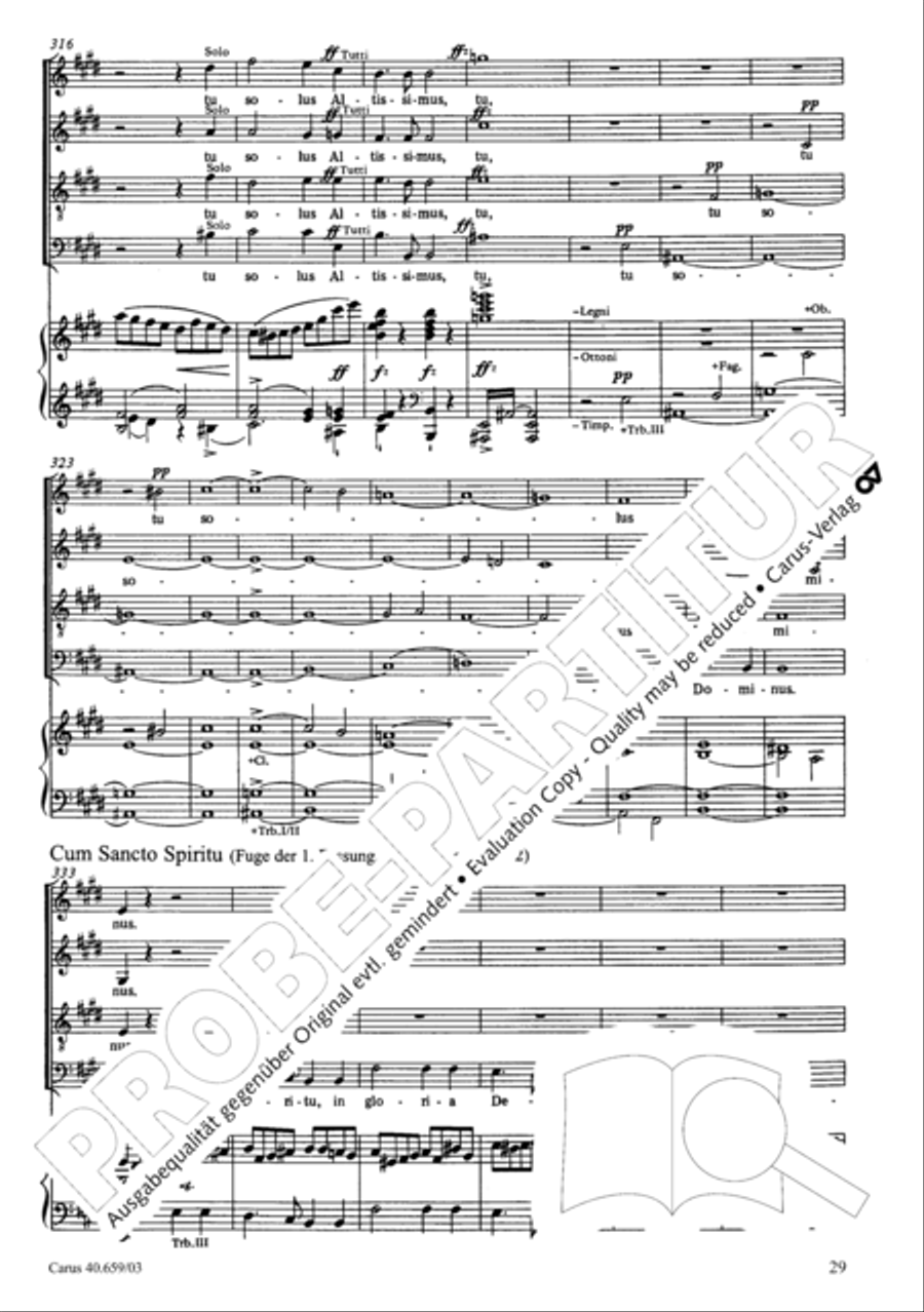Mass in A flat major (Messe in As) 4-Part scores gallery preview page 30