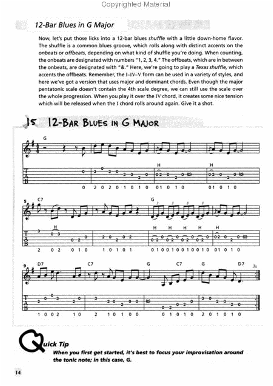 Easy Soloing for Blues Guitar Electric Guitar scores gallery preview page 3