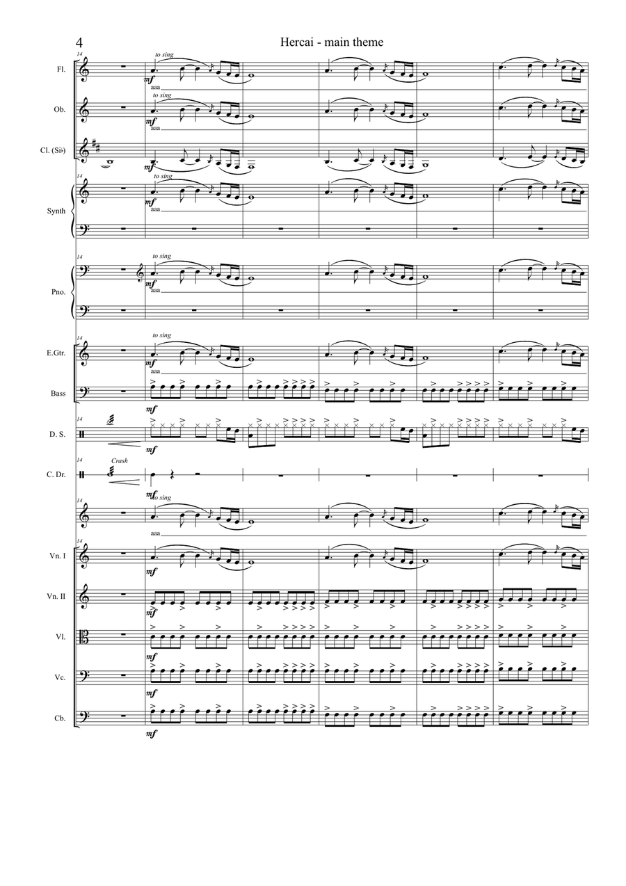 Hercai Dizisi Jenerik Chamber Orchestra scores gallery preview page 4