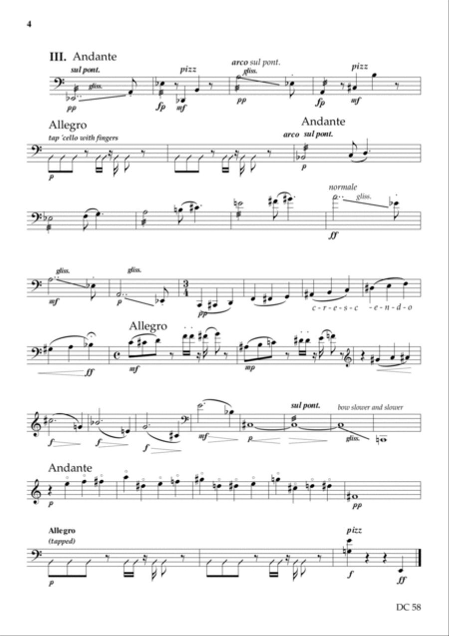 Sonorities - for solo violoncello Cello Solo scores gallery preview page 4