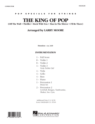 Book cover for The King of Pop - Full Score