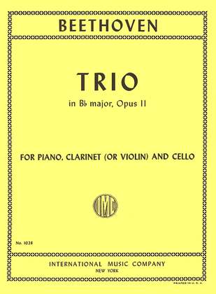 Book cover for Trio in B flat major, Op. 11