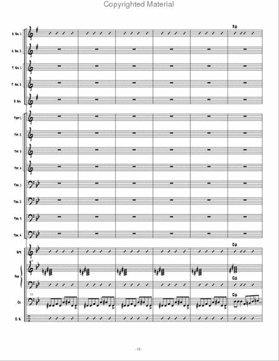 Espionage 1 Jazz Ensemble scores gallery preview page 13
