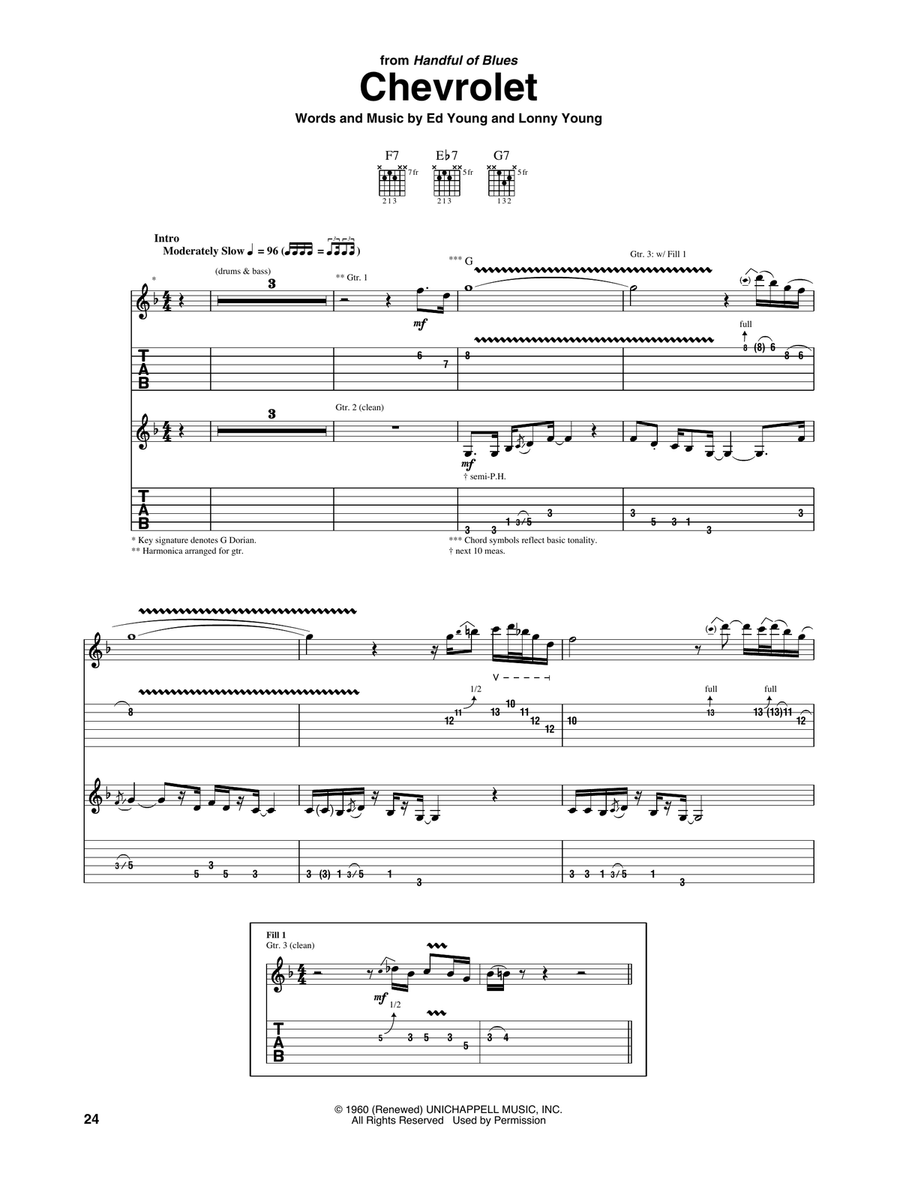 Robben Ford □Handful of Blues□TAB楽譜□ロベン