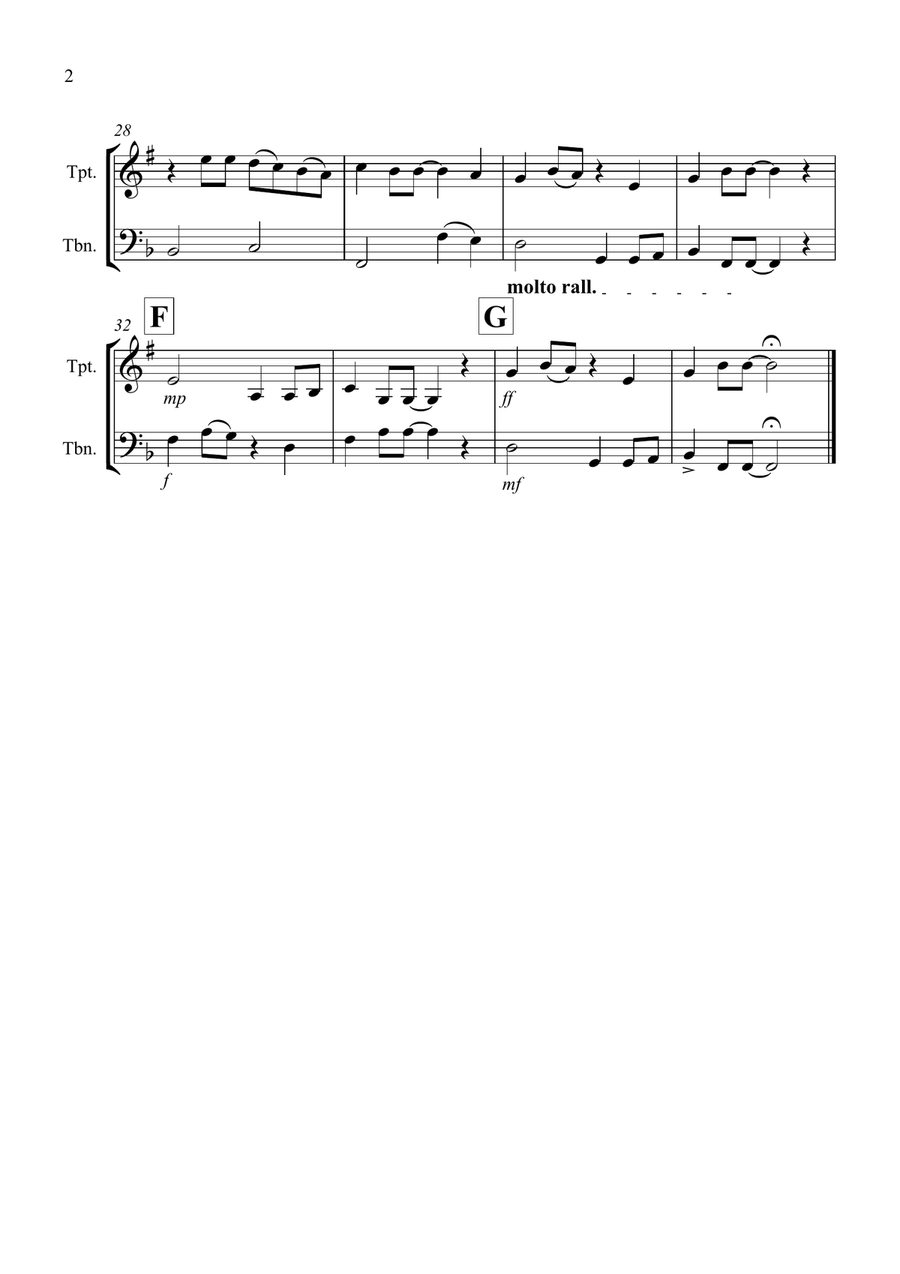 Yesterday Yesterday Brass Duet scores gallery preview page 2
