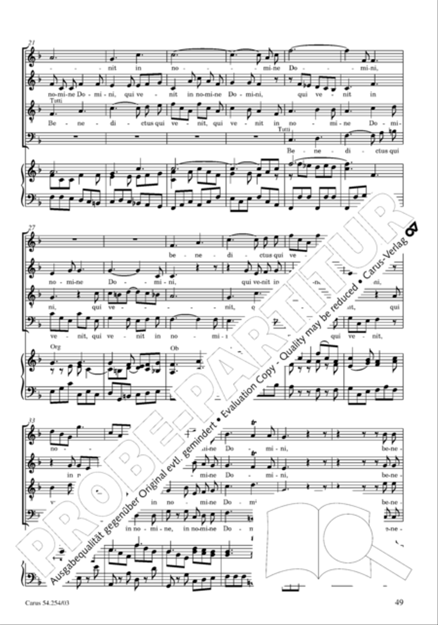 Missa Sancti Hieronymi 4-Part scores gallery preview page 50