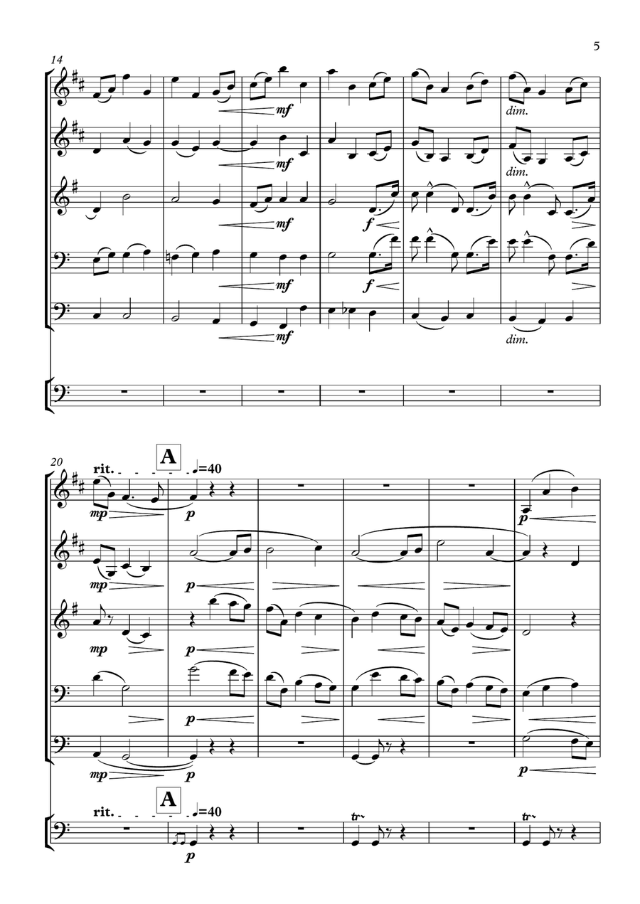 Nimrod - Brass Quintet Brass Quintet scores gallery preview page 5