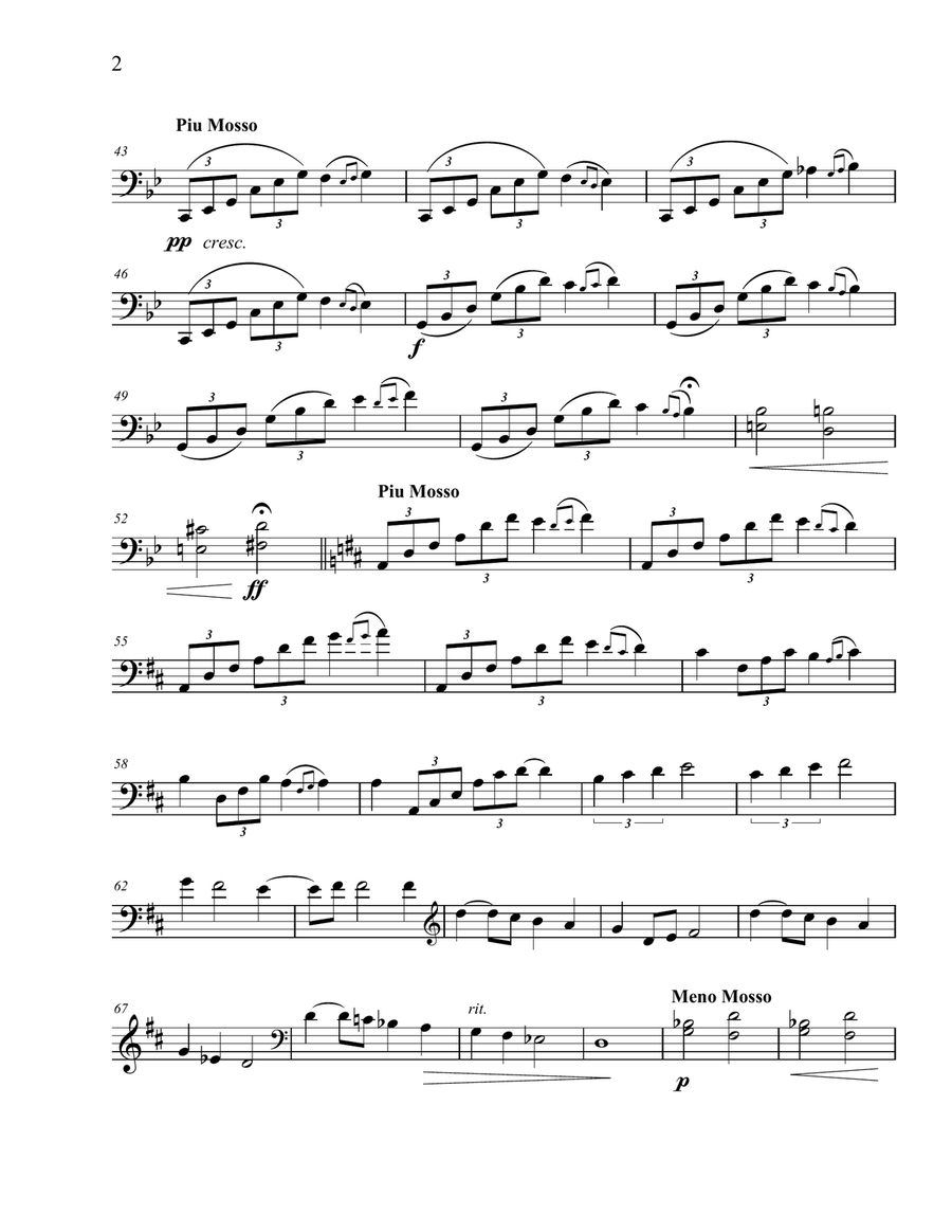 Sonata for Solo Cello Cello Solo scores gallery preview page 2