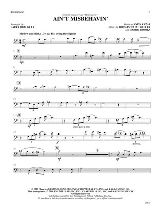 Ain't Misbehavin' (from the musical Ain't Misbehavin'): 1st Trombone