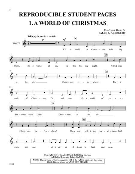 A World of Christmas -- Holiday Songs, Carols, and Customs from 15 Countries - SoundTrax CD (CD only) image number null
