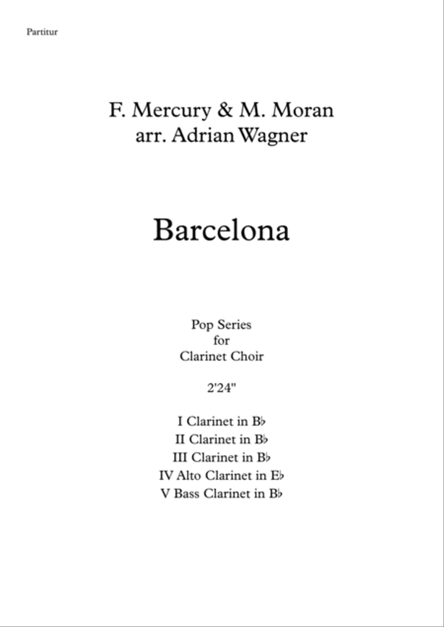 Barcelona Barcelona Clarinet Choir scores gallery preview page 2