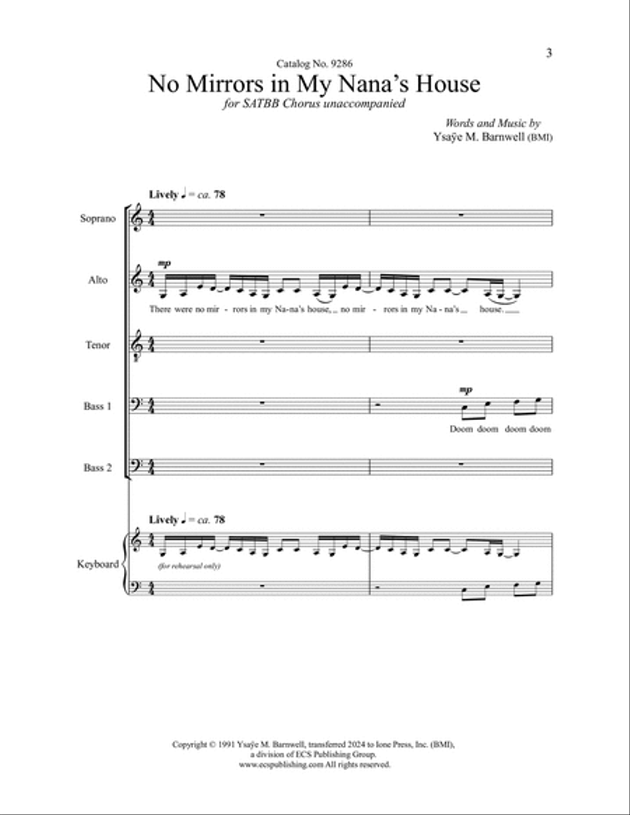 No Mirrors in My Nana's House A Cappella scores gallery preview page 3
