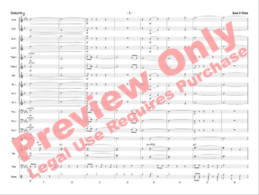 Game of Bones Jazz Ensemble scores gallery preview page 5