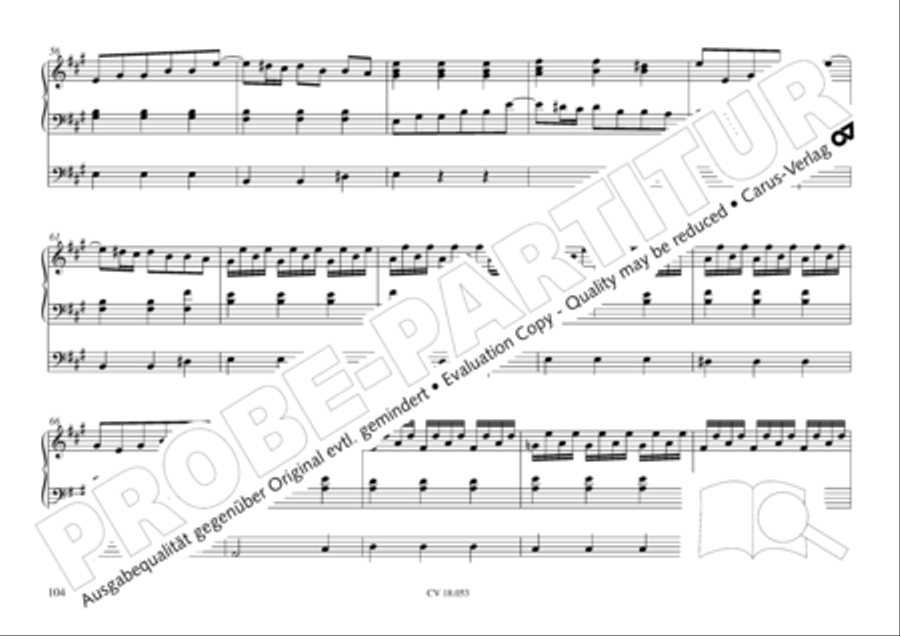 Das Husumer Orgelbuch von 1758 Organ Solo scores gallery preview page 105