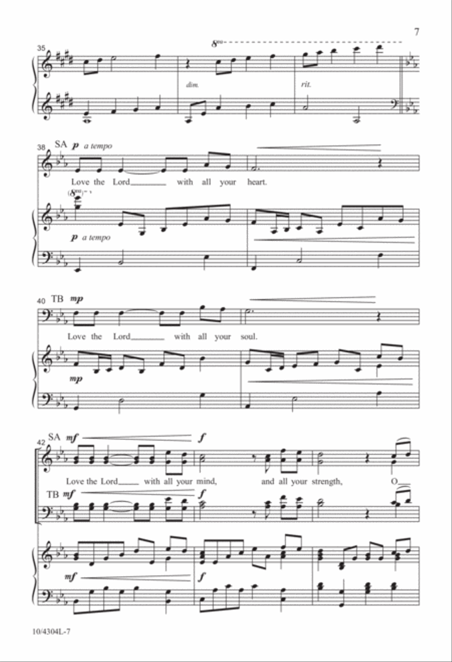 The Greatest Commandment 4-Part scores gallery preview page 7