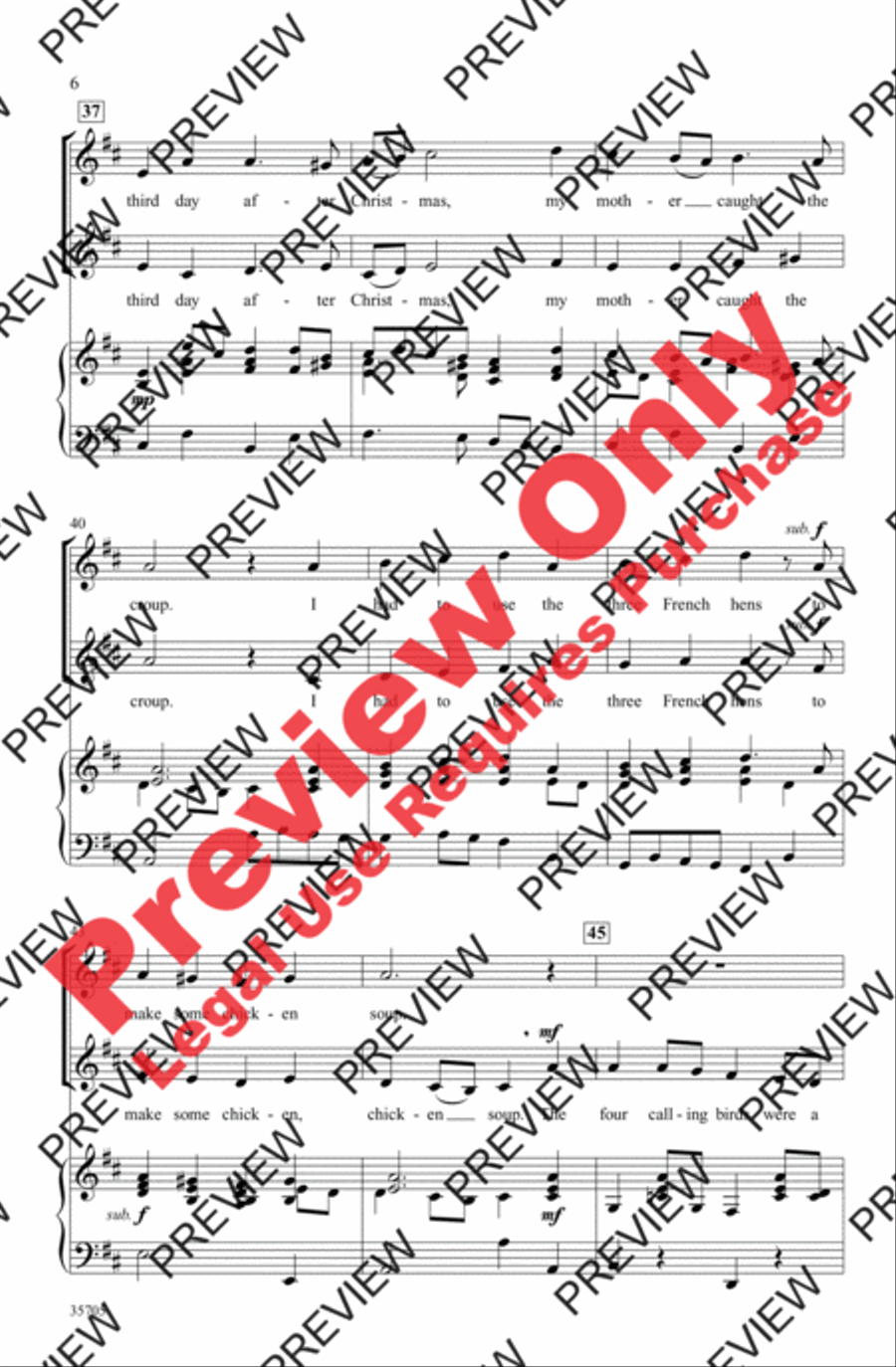 The Twelve Days After Christmas 2-Part scores gallery preview page 6