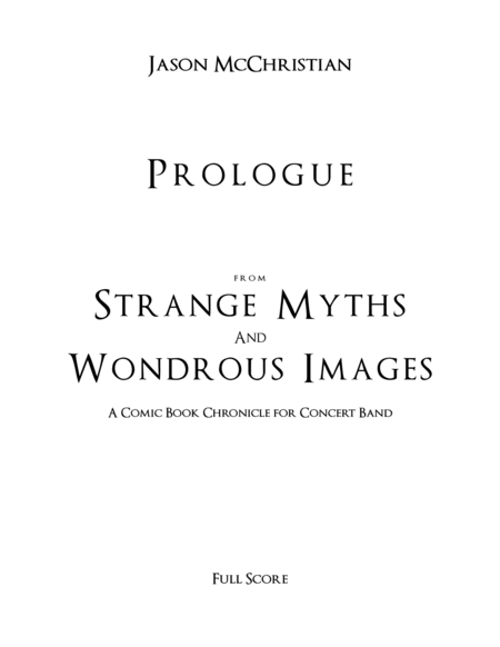 Prologue from Strange Myths and Wondrous Images - A Comic Book Chronicle for Concert Band image number null