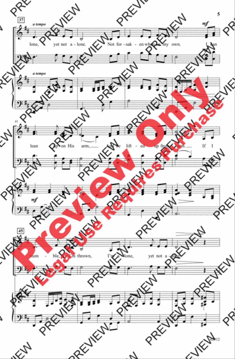 Alone Yet Not Alone (from the film Alone Yet Not Alone) 4-Part scores gallery preview page 5