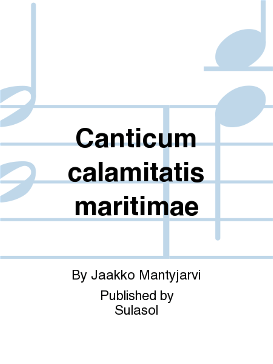Canticum calamitatis maritimae SSAATTBB scores gallery preview page 1