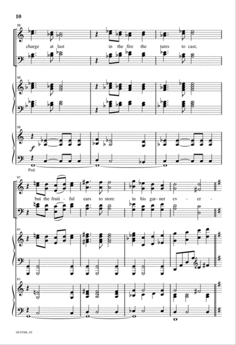 Come, You Thankful People, Come 4-Part scores gallery preview page 10