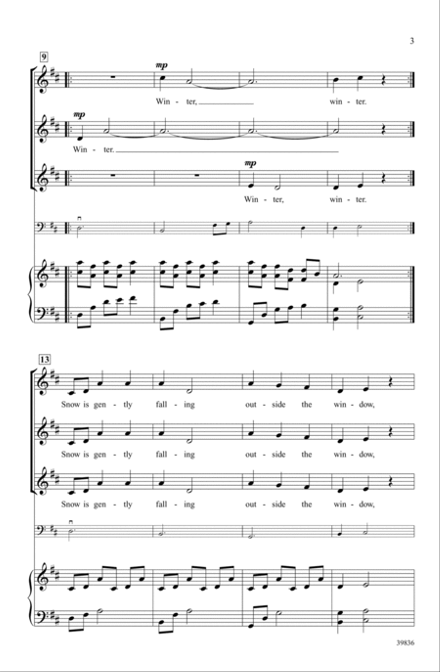 Under Winter Moon Under Winter Moon Choir scores gallery preview page 2