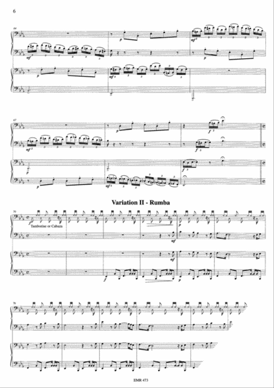 The Carnival Of Venice The Carnival Of Venice Tuba Quartet scores gallery preview page 7