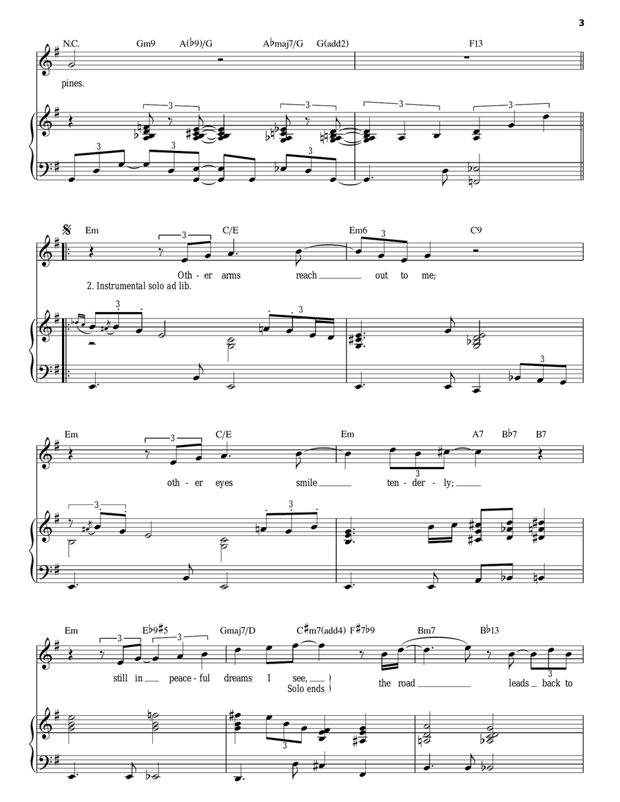 Georgia On My Mind Georgia On My Mind Piano, Vocal scores gallery preview page 3