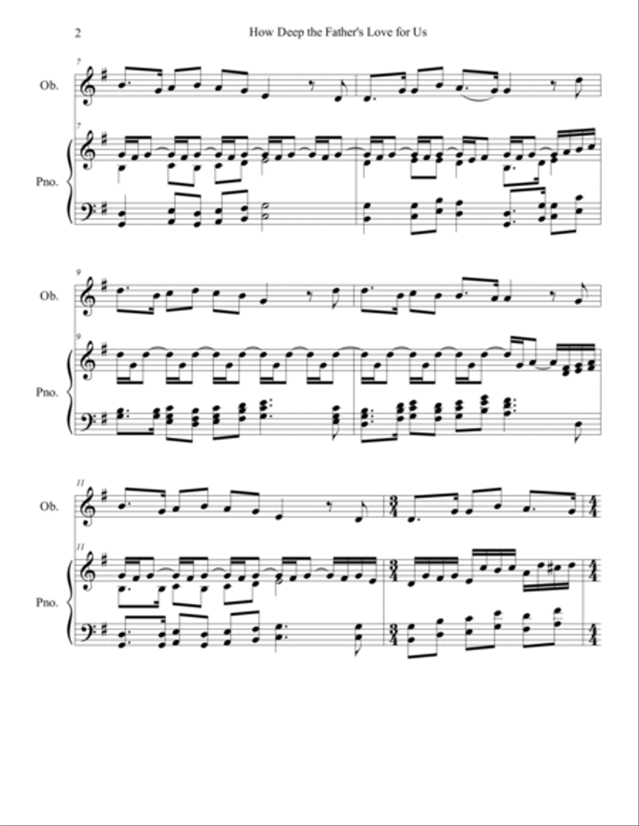 How Deep The Father's Love For Us Piano scores gallery preview page 2