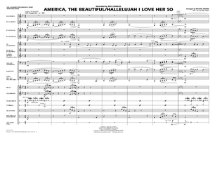 America, The Beautiful/Hallelujah I Love Her So (arr. Michael Brown) - Conductor Score (Full Score)