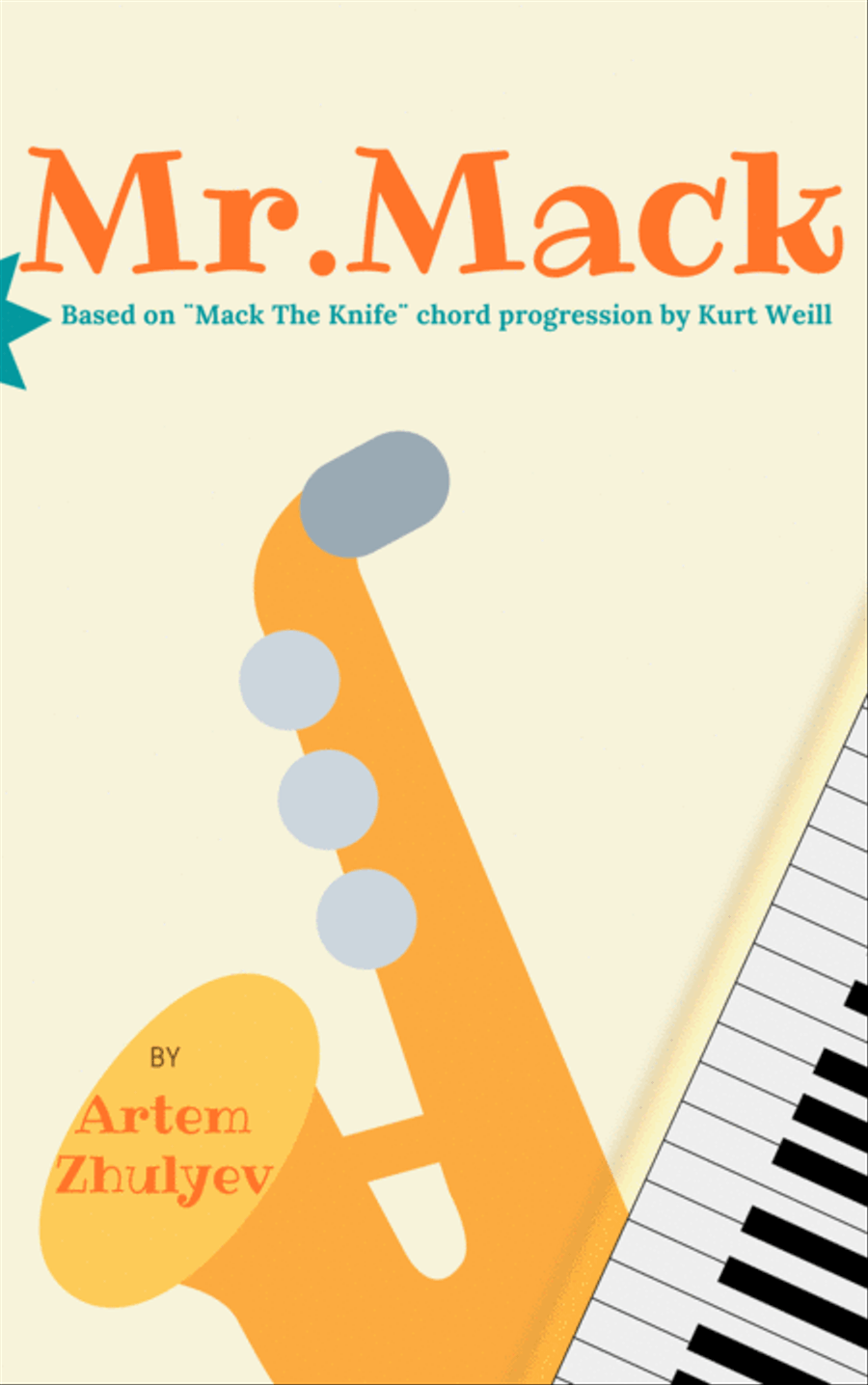 Mr. Mack for Tenor Saxophone and Piano (based on Mack The Knife chord progression by Kurt Weill) Woodwind Duet scores gallery preview page 1